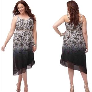 LANE BRYANT CAMI SLIP DRESS  CHIFFON MIDI 14/16